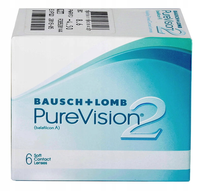 Soczewki miesięczne PureVision 2, 6 szt. -2.50