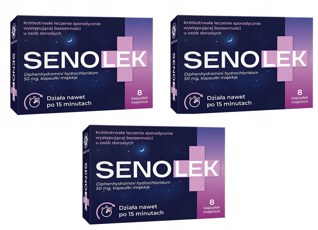 Senolek 50 mg, 8 kapsułek