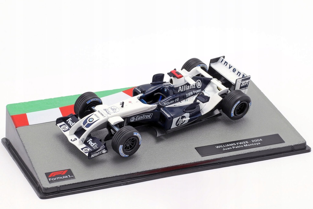 BMW Williams F1 FW26 JP Montoya ホットウィール F1 WILLIAMS FW26 #3 J.P. Montoya 2004 1/18 Hot Wheels B6199