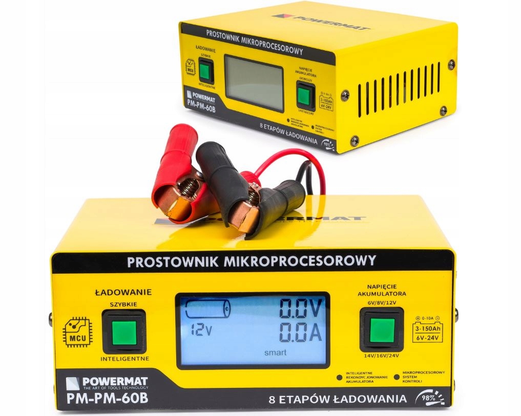 Prostownik MIKROPROCESOROWY Akumulatorowy 6V - 24V