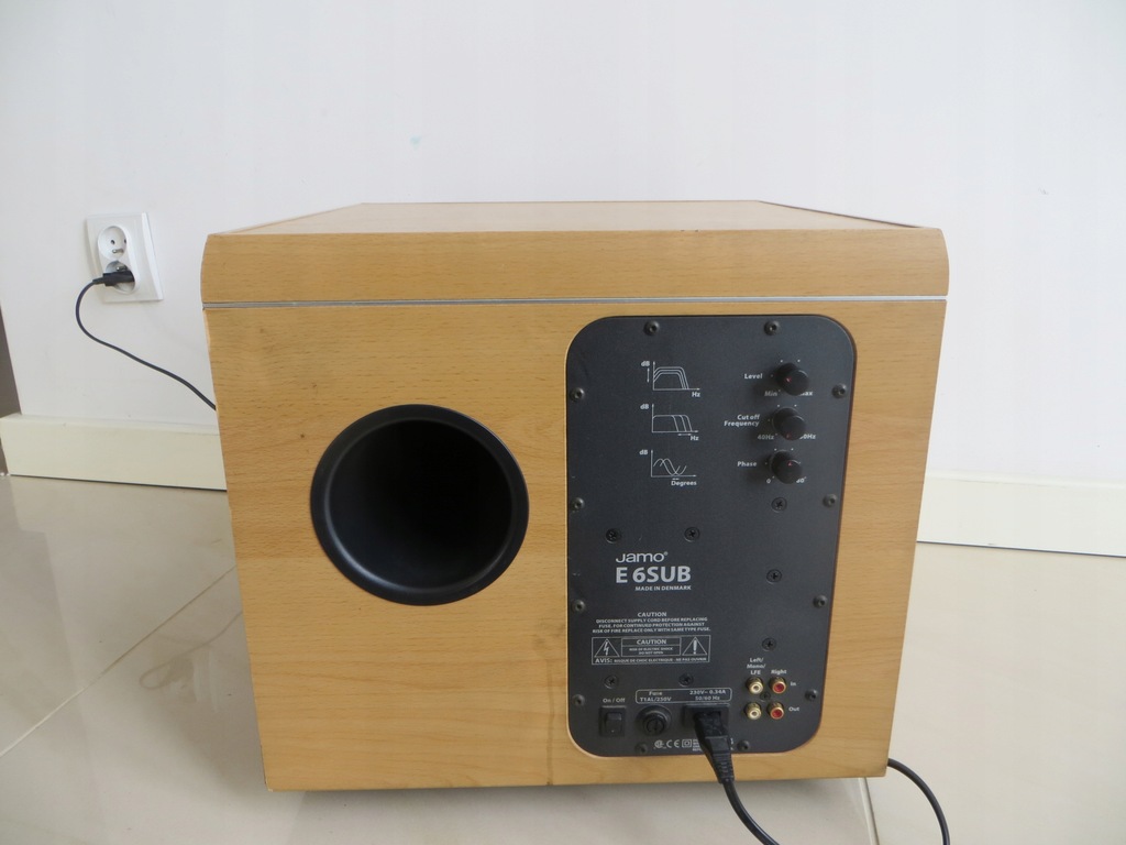 POTĘŻNY subwoofer JAMO E6 SUB okazja ZDJĘCIA kabel 8552580999