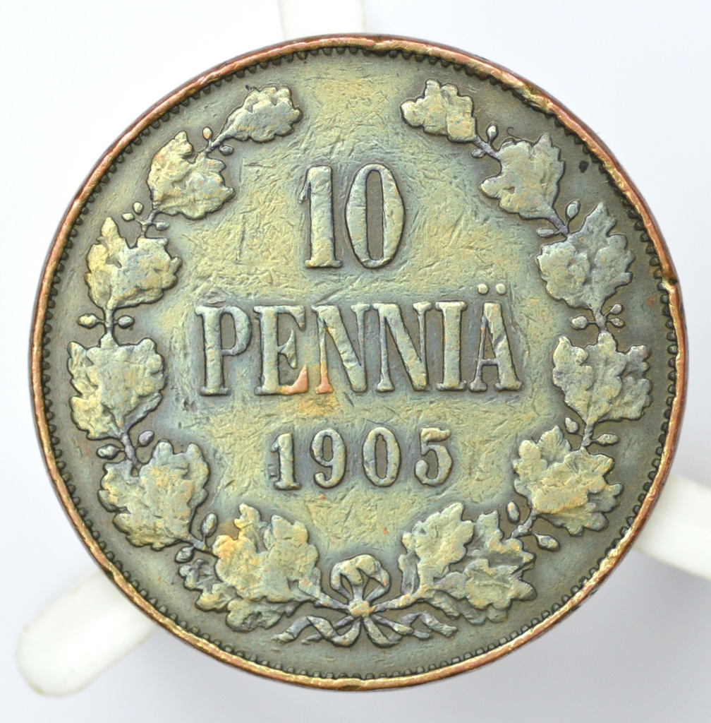 ROSJA - FINLANDIA - MIKOŁAJ II 10 PENNIA 1905