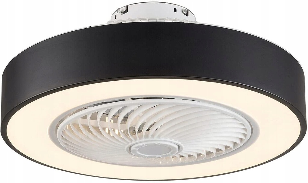 LAMPA WIATRAK ŻYRANDOL WENTYLATOR SUFITOWY czarny
