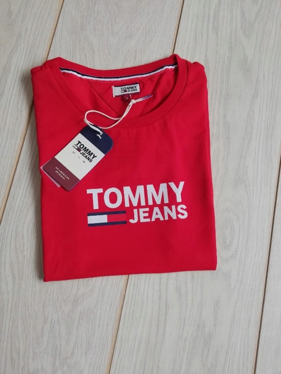 Czerwona koszulka T-shirt Tommy Hilfiger S