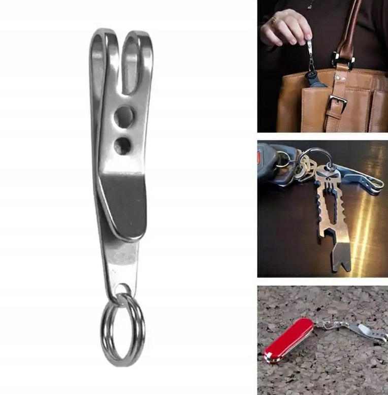 MINI BRELOK KLIPS DO KLUCZY PASKA OSPRZĘT EDC