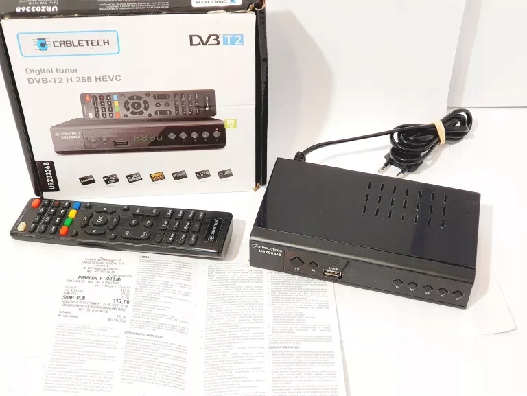 DEKODER DVB-T2 CABLETECH URZ0336B GWAR.