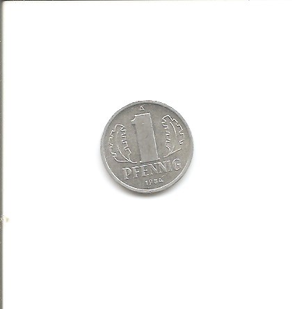 MONETA 1 PFENNIG Z 1984 ROKU