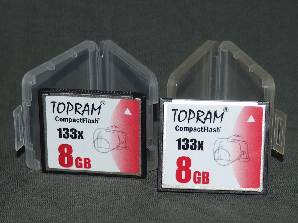 Karta pamięci CompactFlash Card TOPRAM 133X 8GB.