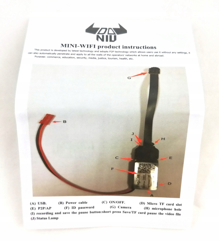 Bezprzewodowa cyfrowa mini kamera Plug2Cam 8126615805 oficjalne