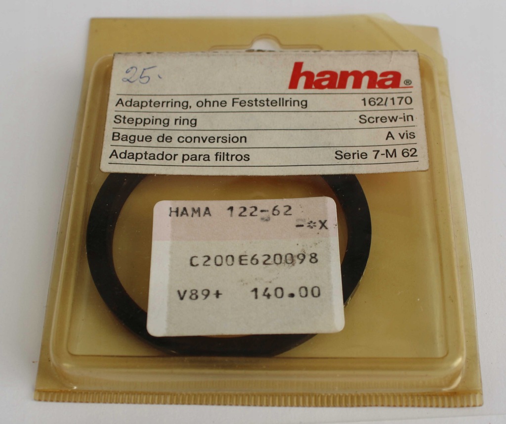 Pierścień redukcyjny 62 mm SER VII HAMA 162/170