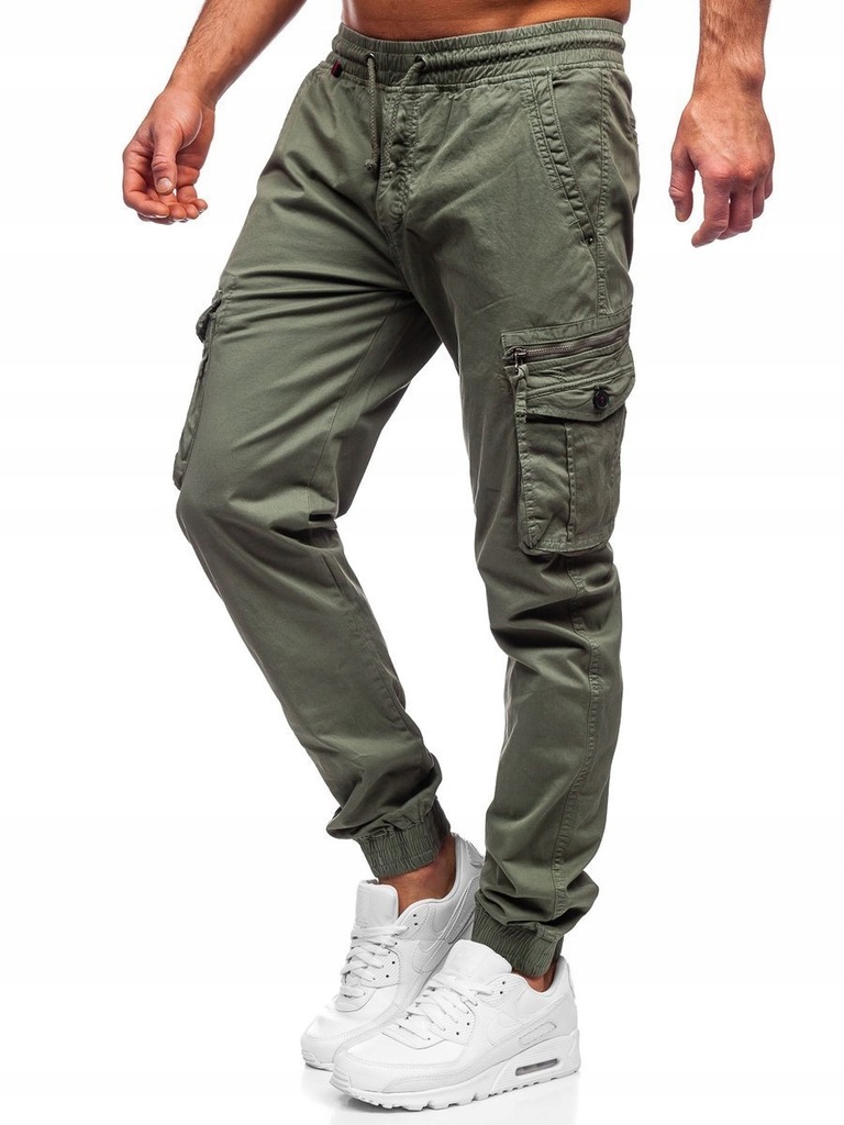 SPODNIE JOGGERY JASNOZIELONE CT6706S0 DENLEY_2XL