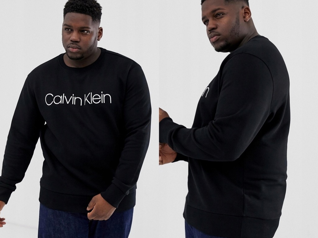 Calvin Klein - Czarna bluza z dużym logo 3XL
