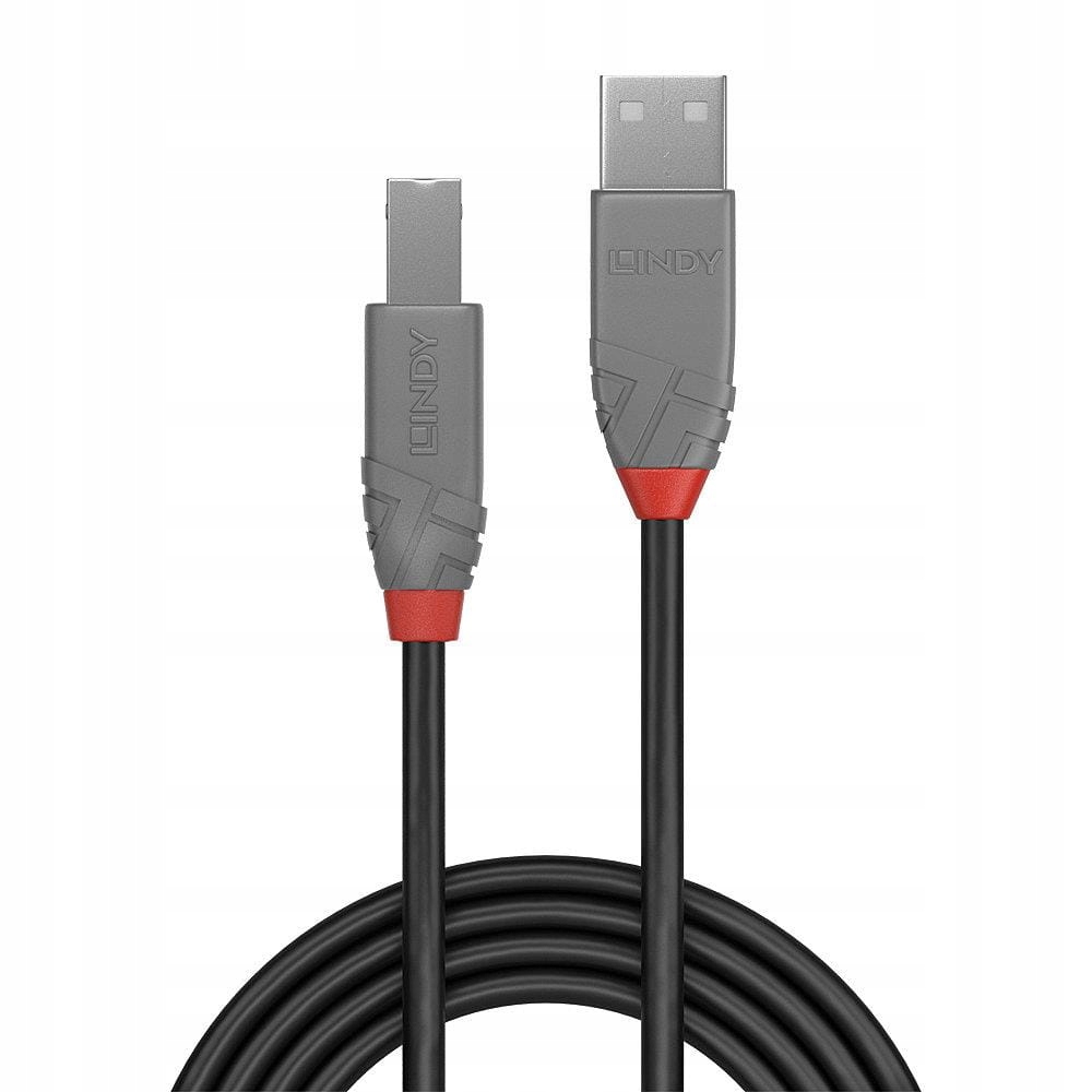 Kabel USB 2.0 LINDY Type A to B Cable, Anthra Line