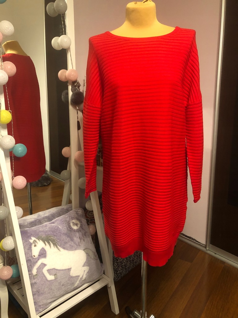Sweter reserved długi sukienka oversize