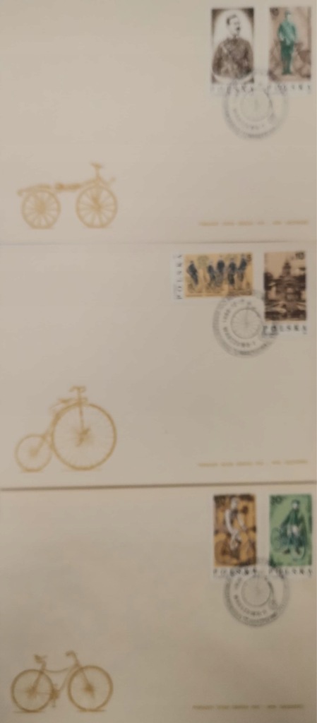 100-Lecie Warszawskich Cyklistów Koperty FDC 1986
