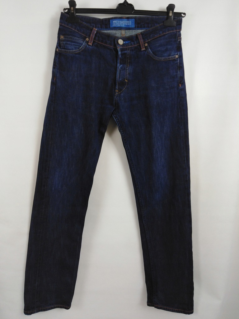 ATS spodnie ADIDAS jeansy granatowe bawełna 30/32