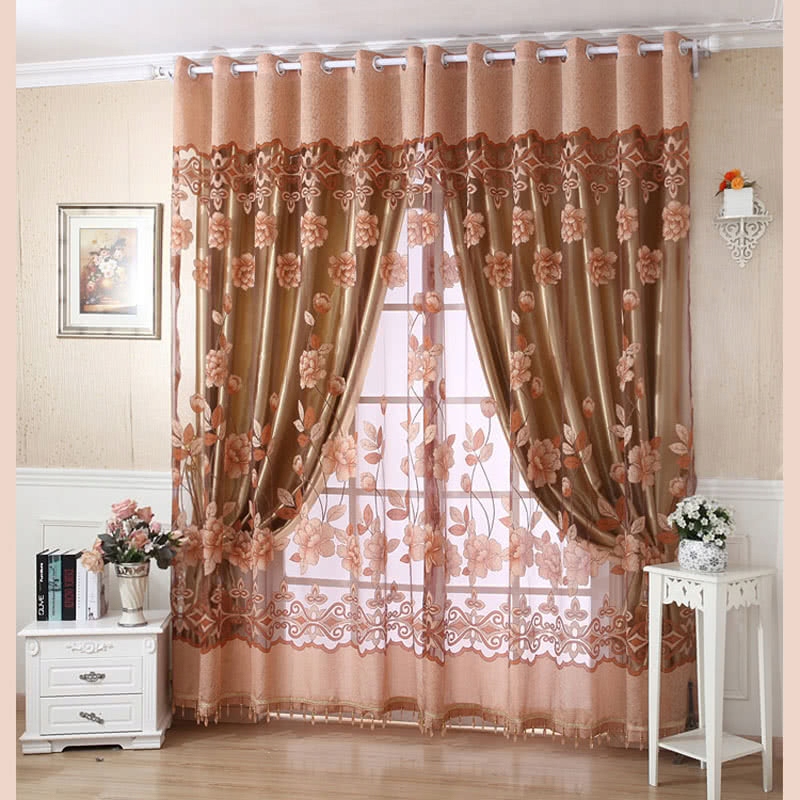 2PCS 100*250 cm eleganckie zasłony okienne