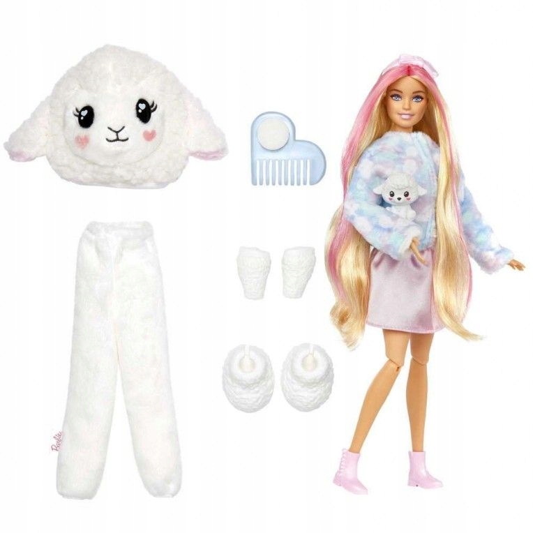 Barbie Cutie Reveal Lalka Barbie Owieczka + zwierzątko HKR03