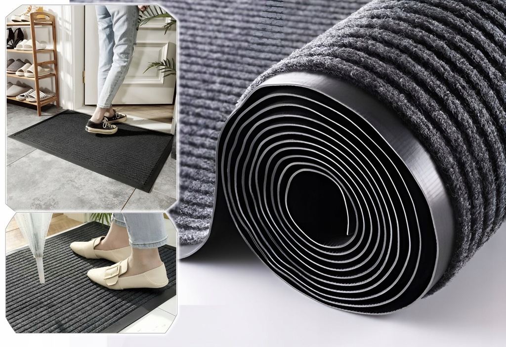 WYCIERACZKA POD DRZWI DO BUTÓW WEJŚCIOWA 60x90 ZEWNĘTRZNA WEWNĘTRZNA GUMOWA