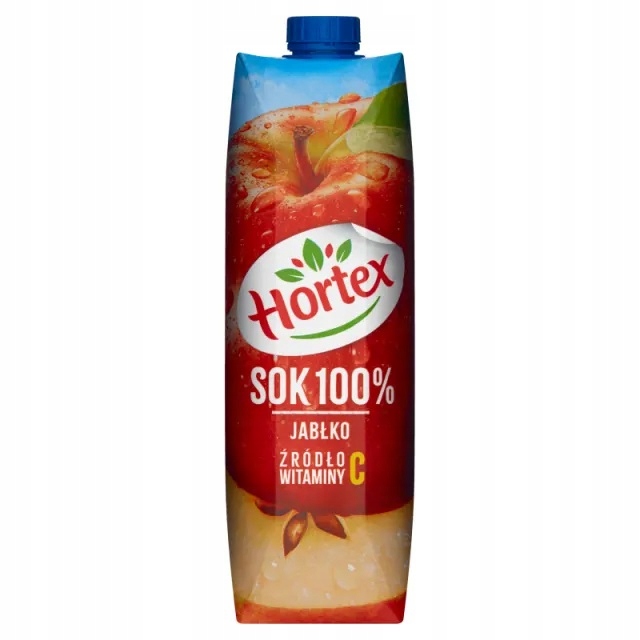 SOK JABŁKOWY HORTEX 100% KARTON 1L WIT C