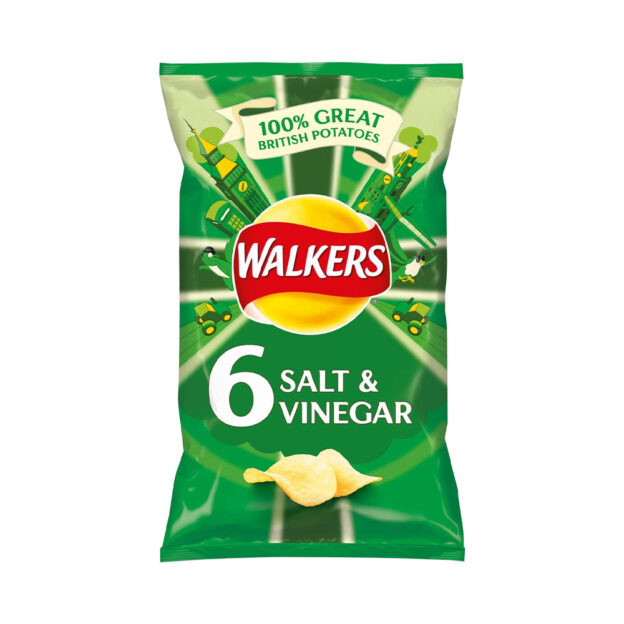 Chipsy WALKERS Salt & Vinegar 6x25g