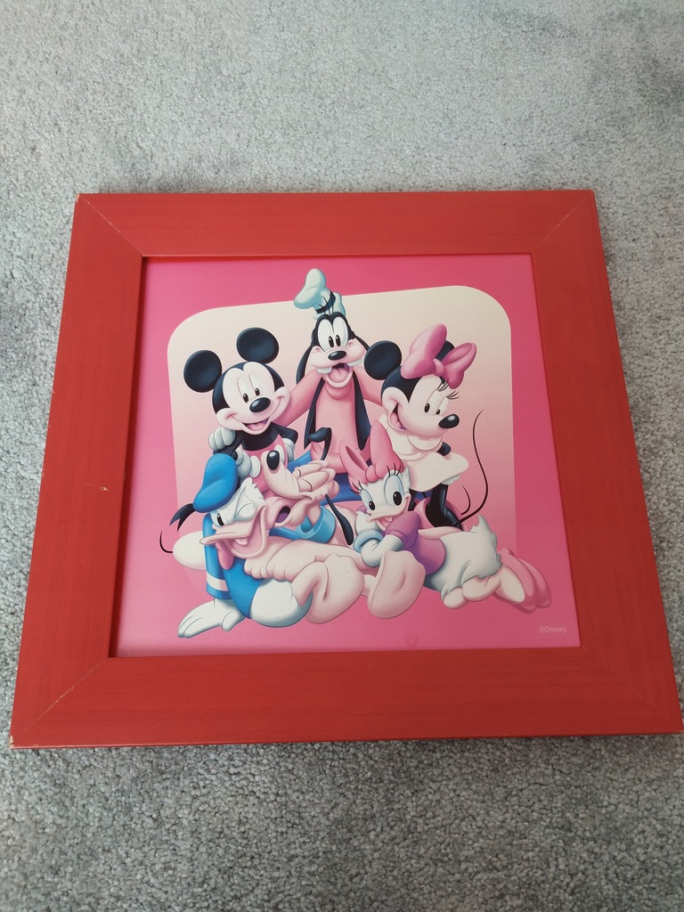 Obrazek Disney Mickey z rodzinką dekoracja 30x30