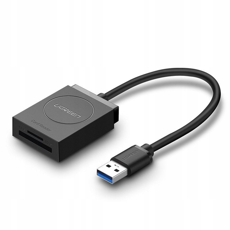 Adapter USB UGREEN czytnik kart SD, microSD (czarn