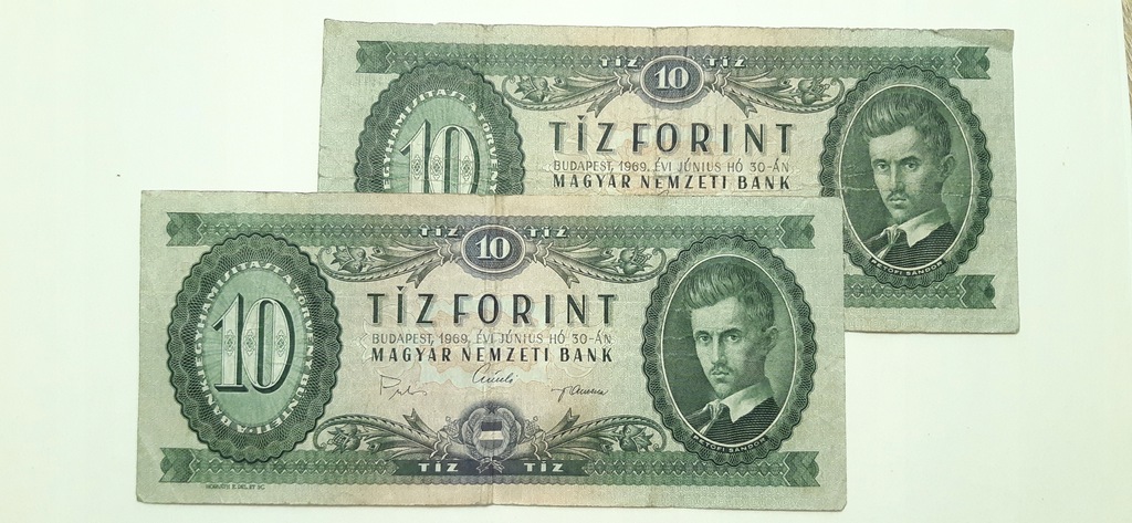 Banknot Węgry 10 Forintów 1969 rok