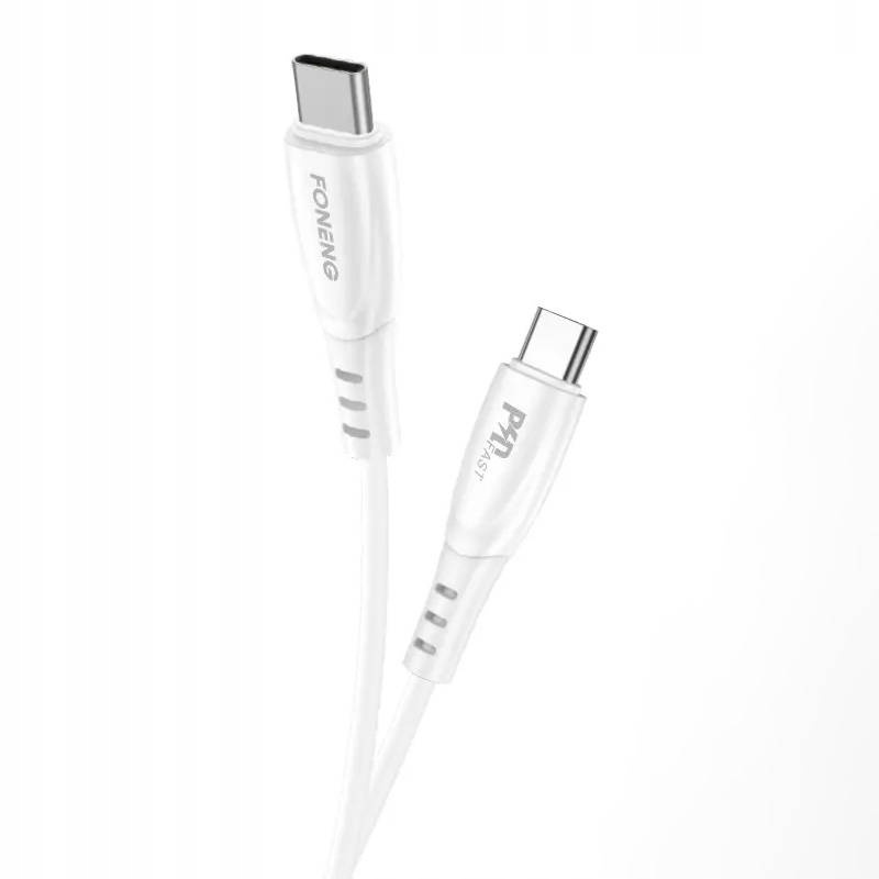 Kabel USB-C do USB-C Foneng X73, 60W, 1m (biały)