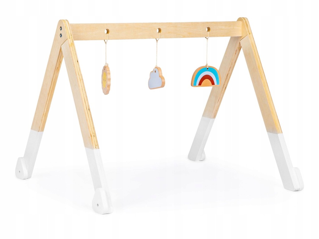 Stojak edukacyjny Baby Gym drewniany dla niemowląt