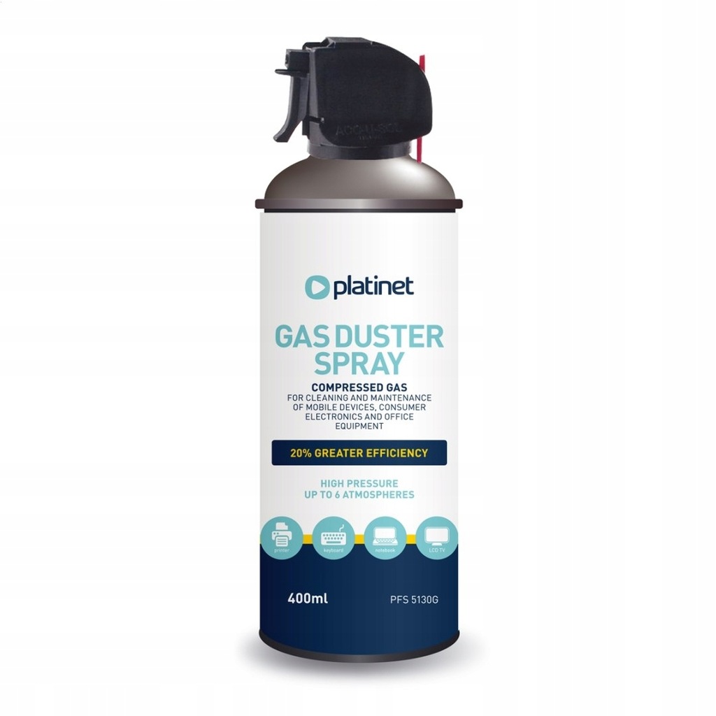 PLATINET AIR DUSTER WITH TRIGGER SPRĘŻONE POWIETRZE 400ML Z PISTOLETEM PFS5