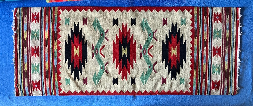 Polski przedwojenny kilim art-deco