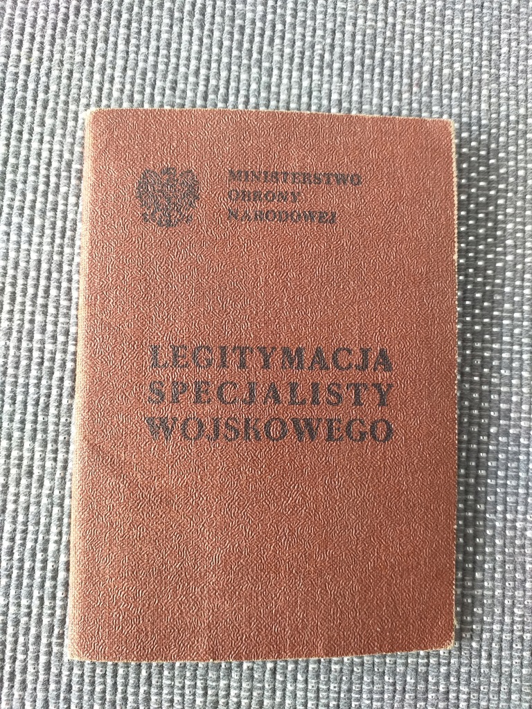 Legitymacja specialisty wojskowego PRL.