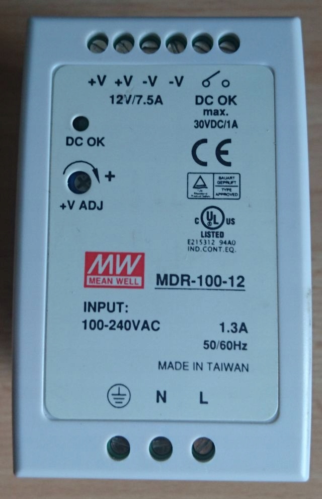 Zasilacz MDR-100-12 na szynę DIN 100W 12V 7.5A