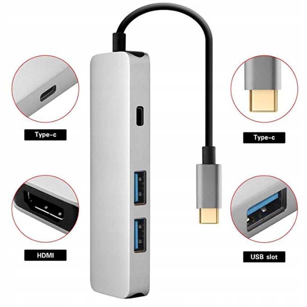 Купить Адаптер-разветвитель HUB USB тип C 3.0 HDMI 4K: отзывы, фото, характеристики в интерне-магазине Aredi.ru