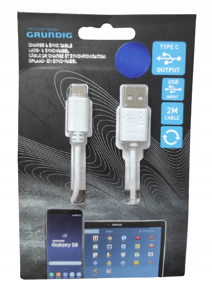 Kabel przewód do ładowarki ładowania USB - USB typ C Grundig 2 m