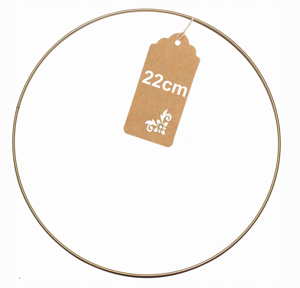 Złota obręcz kółko łapaczy snów baldachimów 22cm