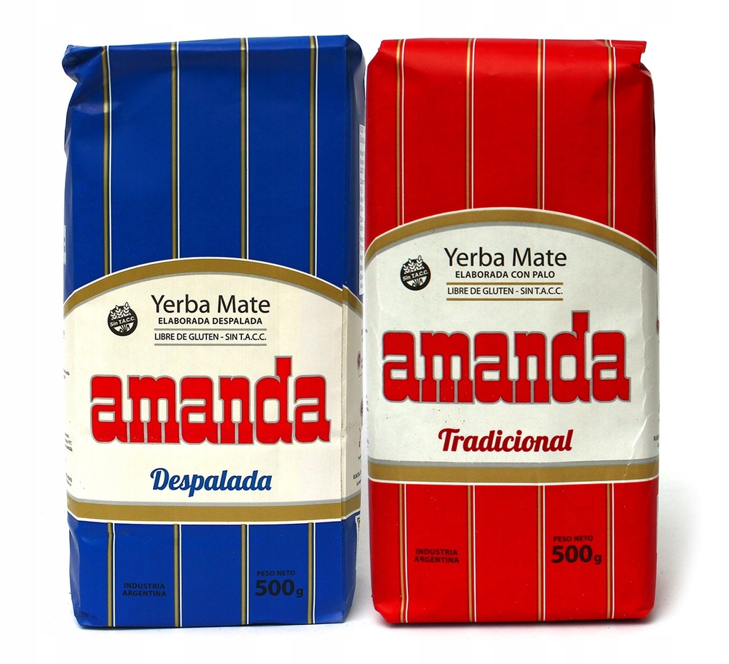 Yerba Mate Amanda Elaborada con Despalada 2x 500g