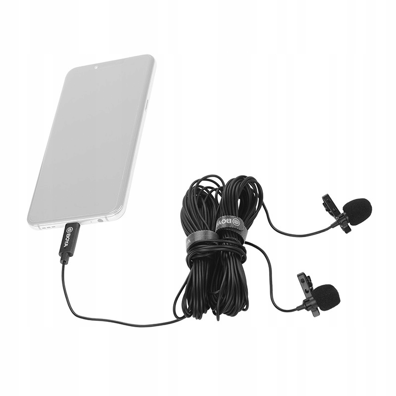 Podwójny Mikrofon krawatowy Boya BY-M3 USB-C