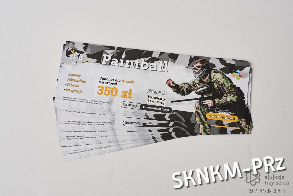 Interskils – voucher na paintball o wartości 350zł