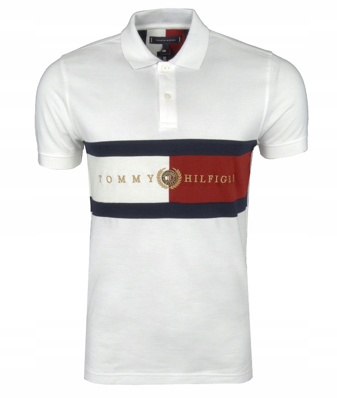 TOMMY HILFIGER polo męskie, białe, XS