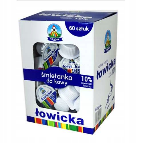 Łowicz śmietanka do kawy uht10% 60x10g