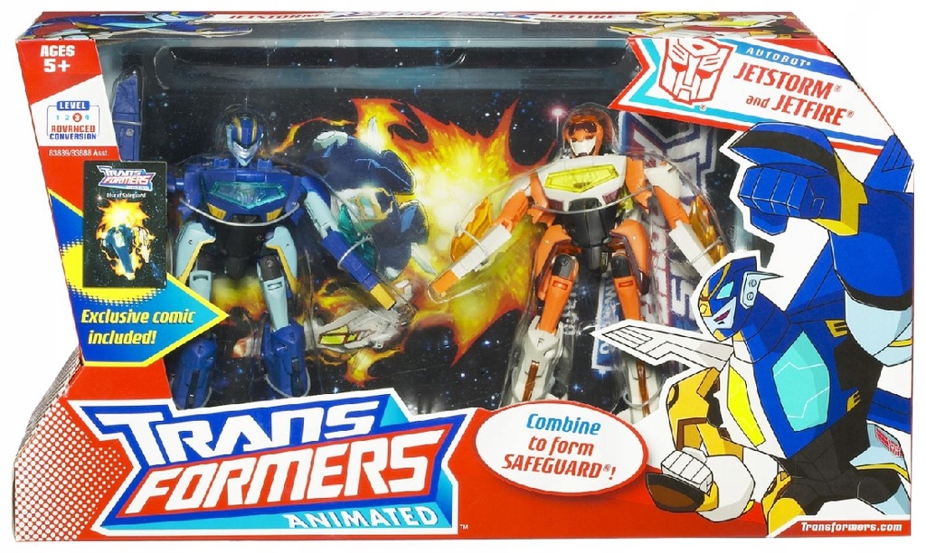 TRANSFORMERS ANIMATED JETFIRE JETSORM ZABAWKI HASB