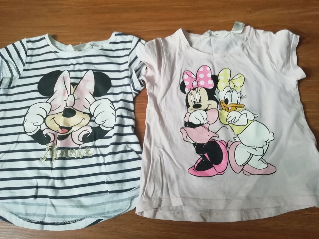 H&M bluzka t-shirt 2 pak MYSZKA MINNIE 98/104