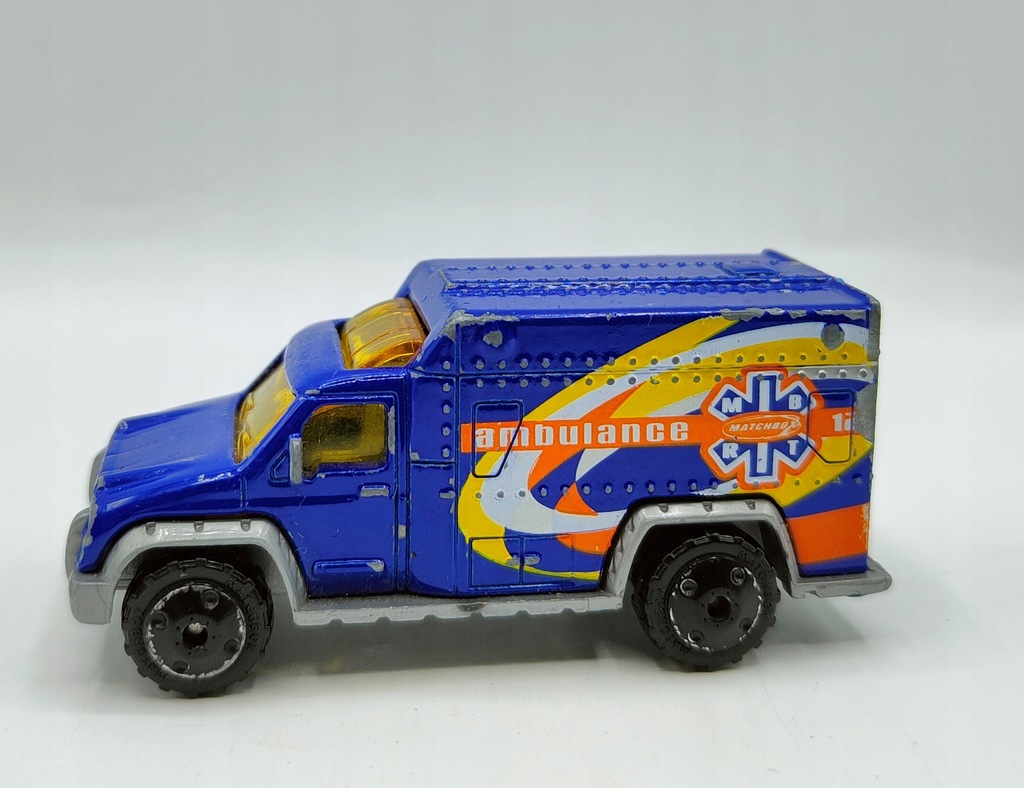 kolekcjonerski 2000r. MATCHBOX niebieski Ambulans