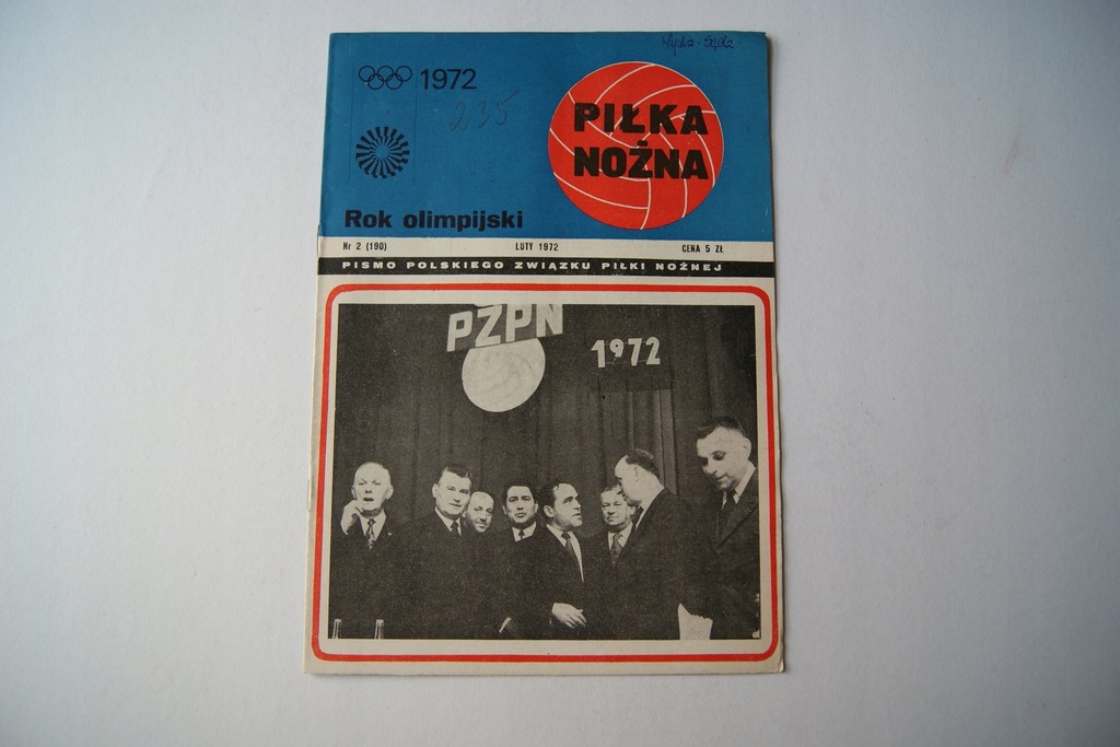 MIESIĘCZNIK PIŁKA NOŻNA PZPN NR 2 /190/ 1972