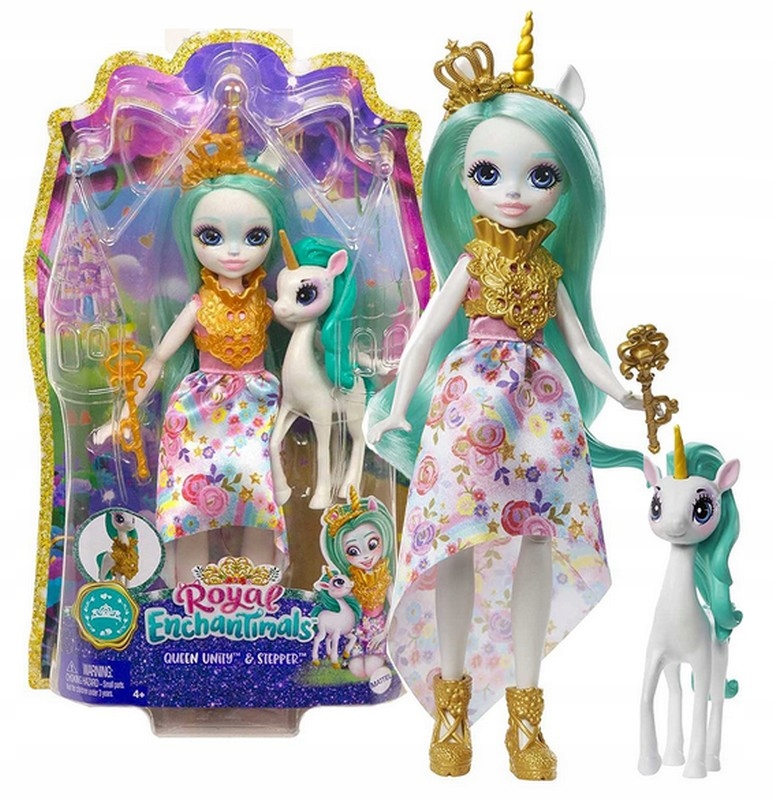 ENCHANTIMALS ROYAL LALKA QUEEN UNITY + JEDNOROŻEC