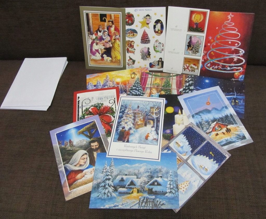 *32 WOŚP* ŚWIĘTA, Zestaw pocztówek malowanych ustami - Boże Narodzenie