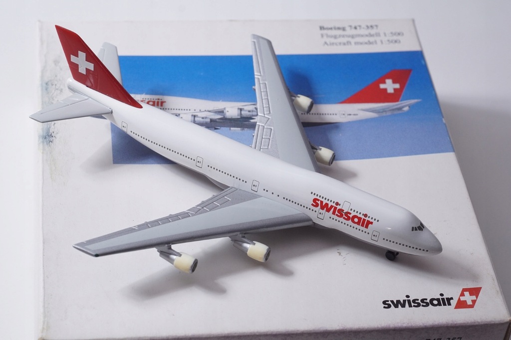 HERPA Swissair Boeing 747-300 skala 1:500