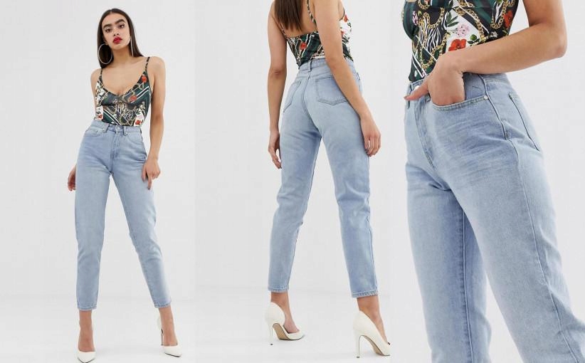 B3O410*MISSGUIDED JEANSY DAMSKIE NIEBIESKIE 42 H00